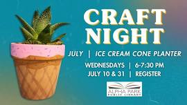 Craft Night: Ice Cream Cone Planters