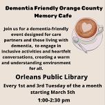 Dementia Friendly Memory Cafe