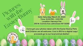 Pictures with the Easter Bunny at Harvey's Pet