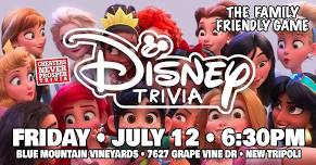 Disney Trivia at Blue Mountain Vineyards in New Tripoli