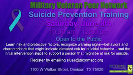 Suicide Prevention Training - Open to the Public