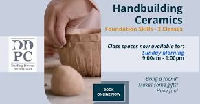 NEW! Sunday Morning - Beginner Ceramics Handbuilding Class