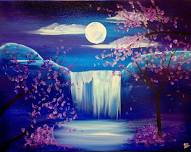 Midnight Waterfall | Sip And Paint | Kaleva Tavern