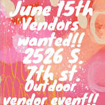 CALLING ALL VENDORS!!! Here We Go Again