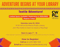 Adventure Begins at Your Library: Textile Adventure