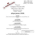 Night in Tuscany with Chef Dave Levecchia