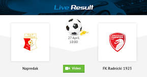 Napredak - FK Radnicki 1923 Serbia / Super Liga Championship Group April 27, 2024