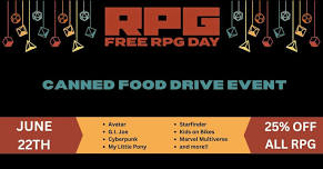 Free RPG Day and Canned Food Drive