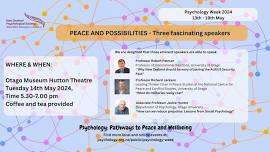 Peace and Possibilities - Three fascinating speakers