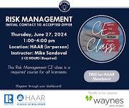 Risk Management: Initial Contact to Accepted Offer -CE Course