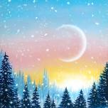 Paint Nite: Snowy Sparkle Sunset