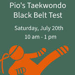 Pio's Taekwondo Black Belt Test