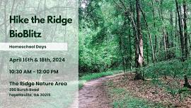 Homeschool- Apr 18 - Hike the Ridge (BioBlitz)