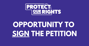 Protect Our Rights: Sign the Petition Outside the Elkhorn Public Library