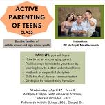 Active Parenting of Teens (Philomath) Wednesdays 6-8 pm