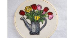 05/11/24 (Sat: 2 - 5 PM) - 2D Needle Felted Wool Painting: Tulips w/ Dawn Seevers