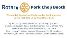 Pork Chop Booth by Decorah Rotary Club / Rotary After Hours