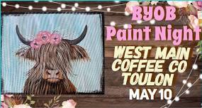 “Shabby Chic Highland” BYOB Paint Night at West Main Coffee, Toulon