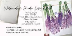 Watercolors Made Easy: Butterfly and Lavender (Wilsonville)