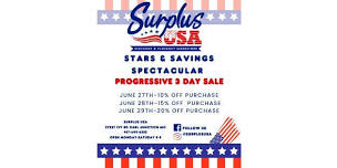 Stars & Savings Spectacular @ Surplus USA