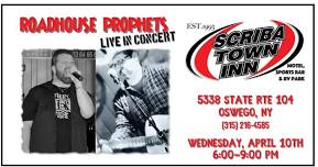 Roadhouse Prophets @Scriba Town Inn - WING NIGHT - Oswego, NY