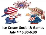 4th of July Ice Cream Social and Game Night