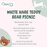 White Hare Teddy Bear Picnic