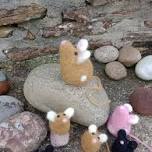 Needle felted 'Roly Poly Mice'