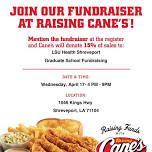 LSU HEALTH SHREVEPORT GRADUATE STUDENT COUNCIL FUNDRAISER