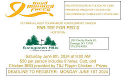 Par-Tee Golf Tournament for PED’s (pediatric cancer patients)