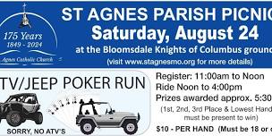 St. Agnes Parish Picnic- Poker Run and NEW EVENTS- See Schedule