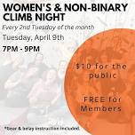 Women's & Non-Binary Climb Night