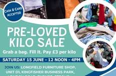 Longfield Hospice’s Pre-Loved Kilo Sale! Saturday 15 June 12-4pm. Longfield Furniture Shop, Thrupp.