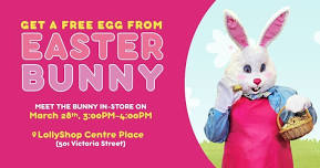 Meet the Easter Bunny at LollyShop Centre Place | FREE Marshmallow Eggs & Colouring Competition 