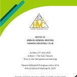 Hawera Volleyball Clubs AGM