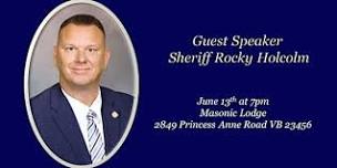 Guest speaker Sheriff Rocky Holcolm