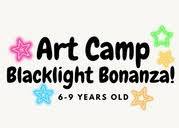 Blacklight Bonanza! Glow-in-the-dark Art Camp: (6-9 yrs)