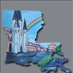 A French Quarter Rainbow Cutout