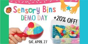 Sensory Bins Demo Day +20% Off at Funky Monkey Toys