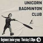 JUNIOR BEGINNERS BADMINTON GROUP