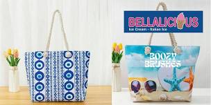 Boozy Brushes X Bellalicious Icecream Shop |Sip & Paint Beach Bags