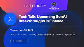 Tech Talk: Upcoming GenAI Breakthroughs in Finance