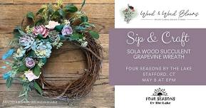 Sip & Craft: Sola Wood Succulent Grapevine Wreath Workshop