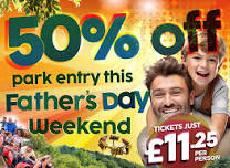 50% Off Park Entry this Father's Day Weekend