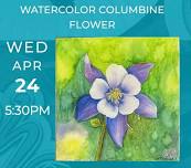 Watercolor Columbine Flower