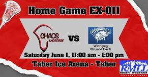 Exhibition Chaos vs. Winnipeg Blizzard Lacrosse T2