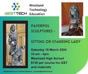 Paverpol Sculptures: Sitting Or Standing Lady