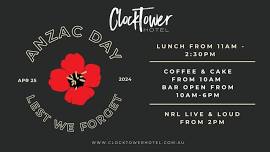 ANZAC DAY @ THE CLOCKY