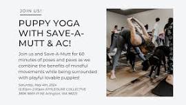 PUPPY YOGA WITH SAVE A MUTT