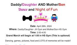 Daddy/Daughter Dance & Mother/Son Night of FUN